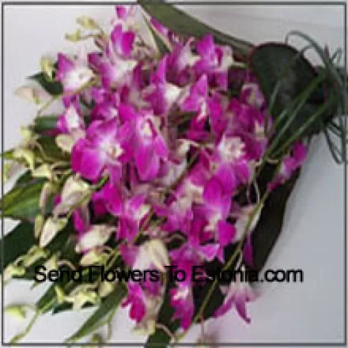 Bündel von Orchideen mit saisonalen Füllstoffen